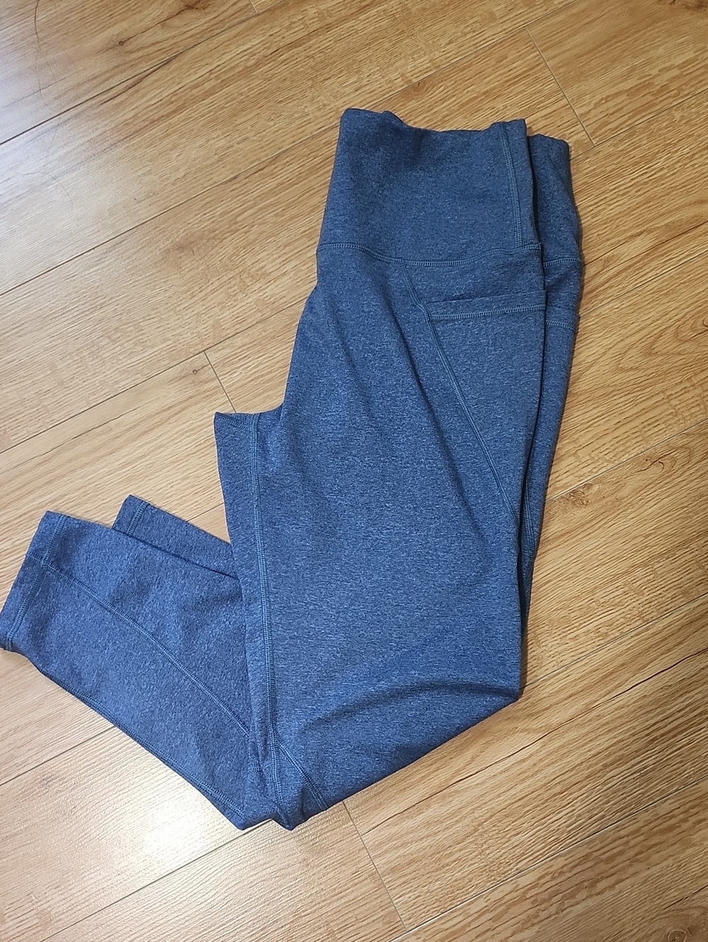 aerie Heathered Charcoal Seam-Detail Leggings With Pockets